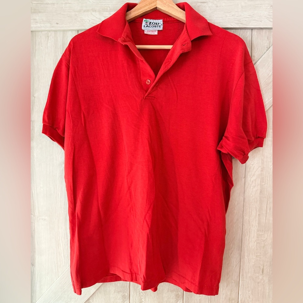 Vintage Lacoste 1980’s Red Polo Shirt